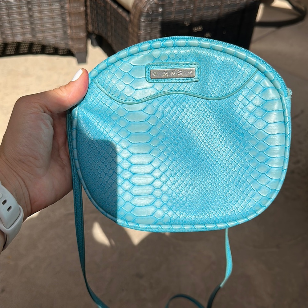 SALE!!! 🌹Mango blue leather shoulder bag